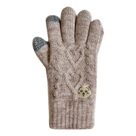 Chiikawa Smartphone-Compatible Cable Gloves (Usagi Face)