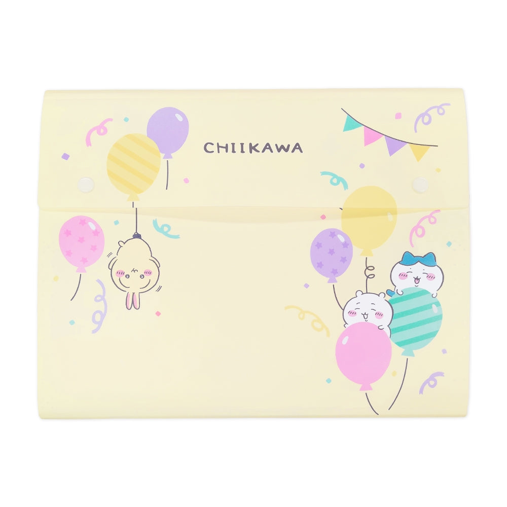 Chiikawa Multi-Pocket Clear File (Balloon Party)