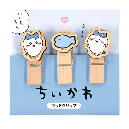 ちいかわ ウッドクリップ（ハチワレ）