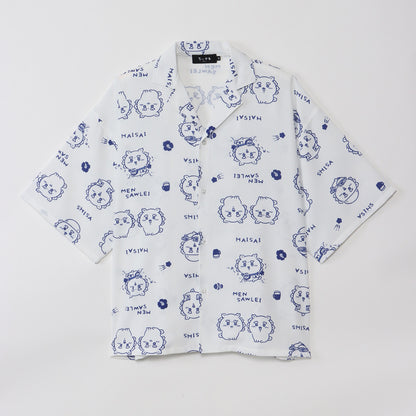 Chiikawa Shisa Festival!!! Open Collar Shirt (Shisa White)