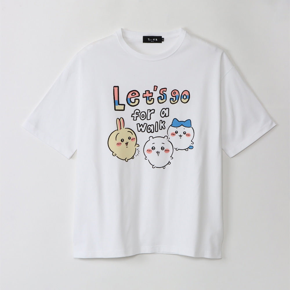 吉伊卡哇 出遊好開心！大T恤 散步 白色
