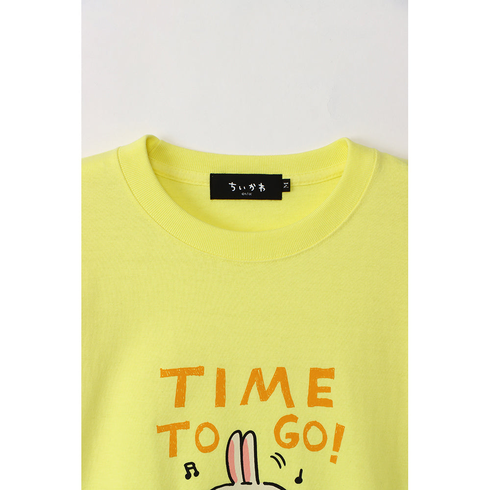 ちいかわ お出かけ楽しみ！な Tシャツ おでかけうさぎ ライトイエロー
