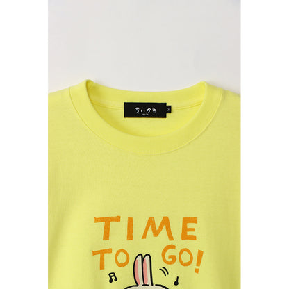 ちいかわ お出かけ楽しみ！な Tシャツ おでかけうさぎ ライトイエロー