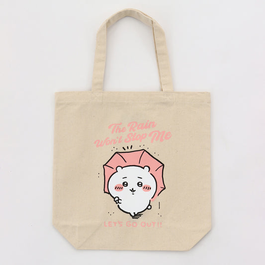 ちいかわ お出かけ楽しみ！な トートバッグ ちいかわと傘 ナチュラル