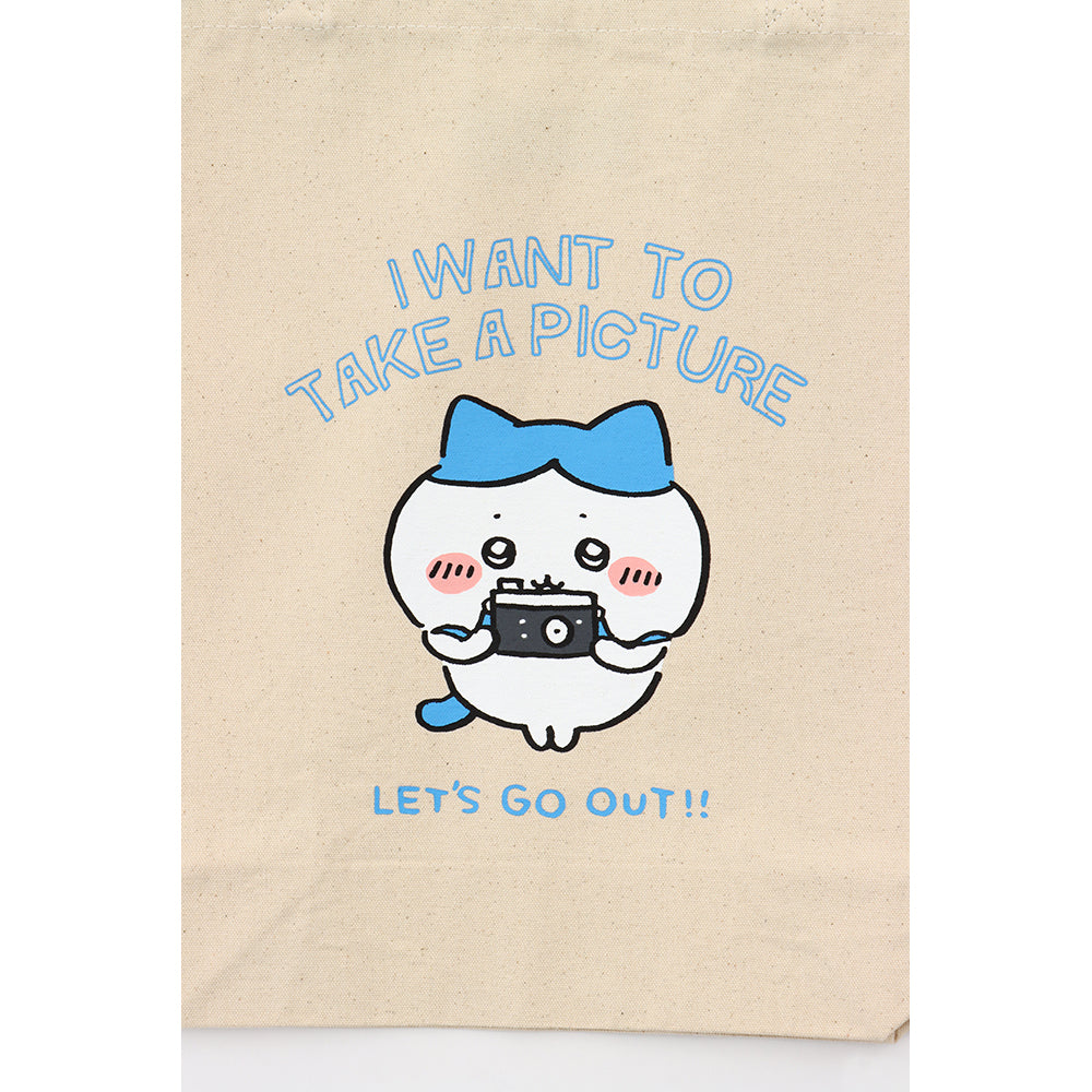 吉伊卡哇 出遊好開心！托特包 八割與相機 天然色