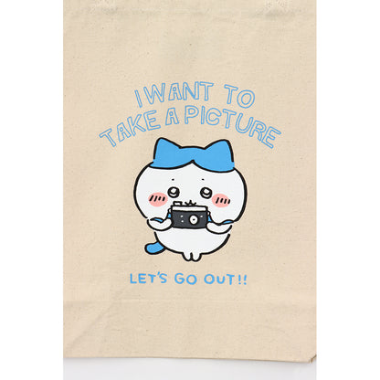 吉伊卡哇 出遊好開心！托特包 八割與相機 天然色