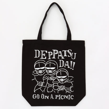 ちいかわ お出かけ楽しみ！な トートバッグ 鎧デッパツ ブラック