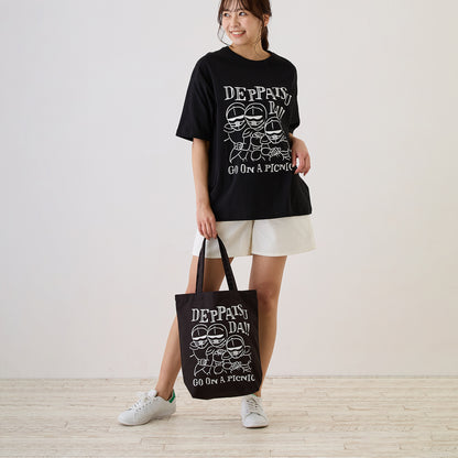 ちいかわ お出かけ楽しみ！な トートバッグ 鎧デッパツ ブラック