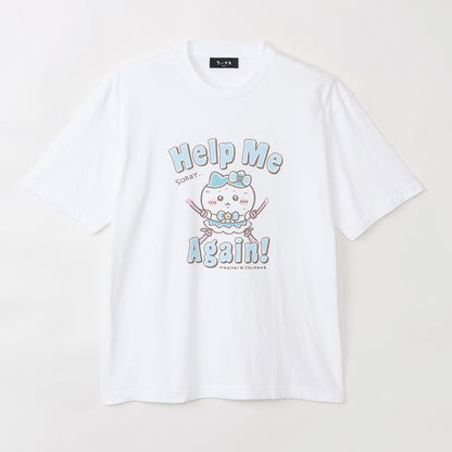 Chiikawa Super Magical Chiikawa Big T-shirt Help Me Again! White