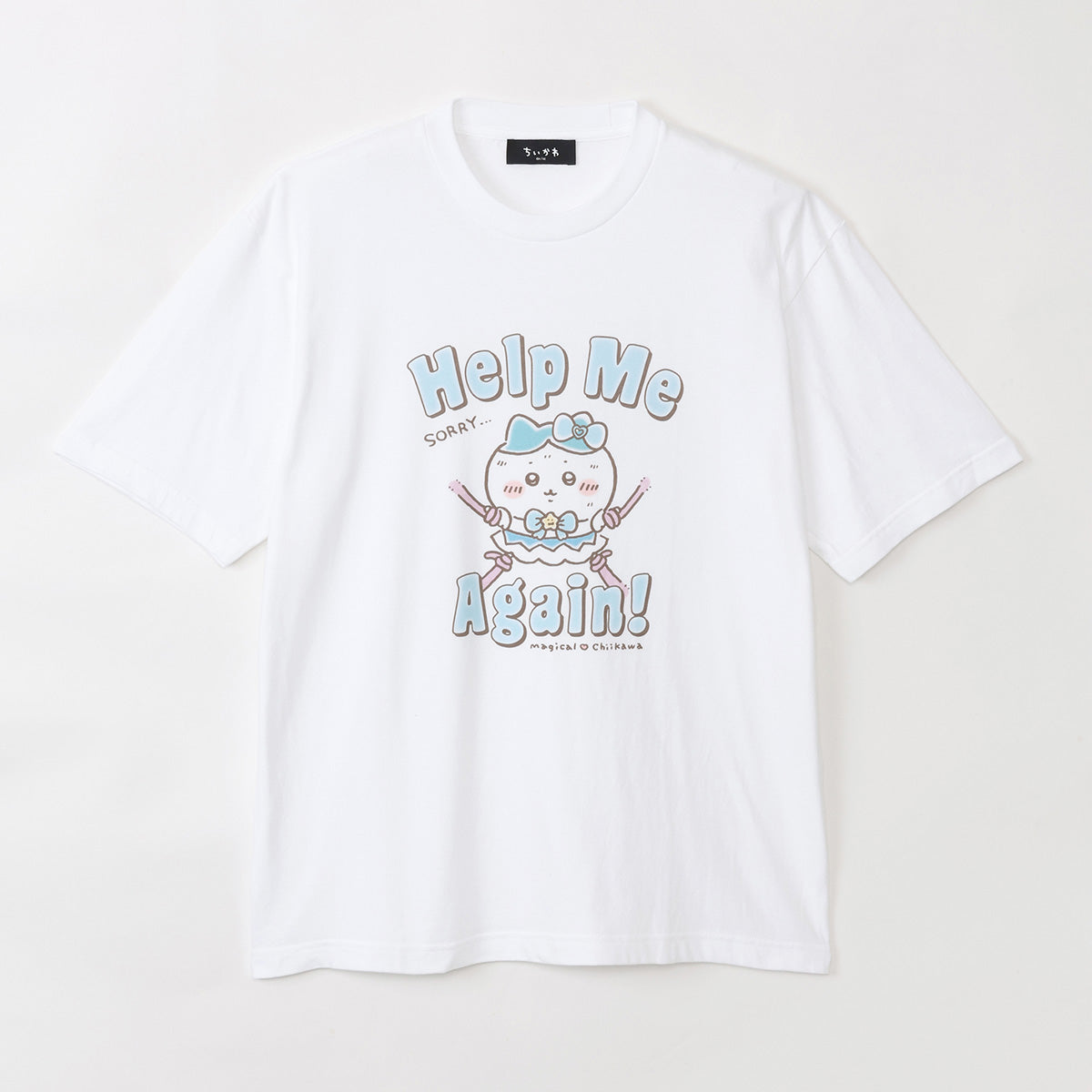 Chiikawa Super Magical Chiikawa Big T-shirt Help Me Again! White