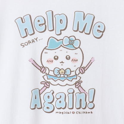 Chiikawa Super Magical Chiikawa Big T-shirt Help Me Again! White