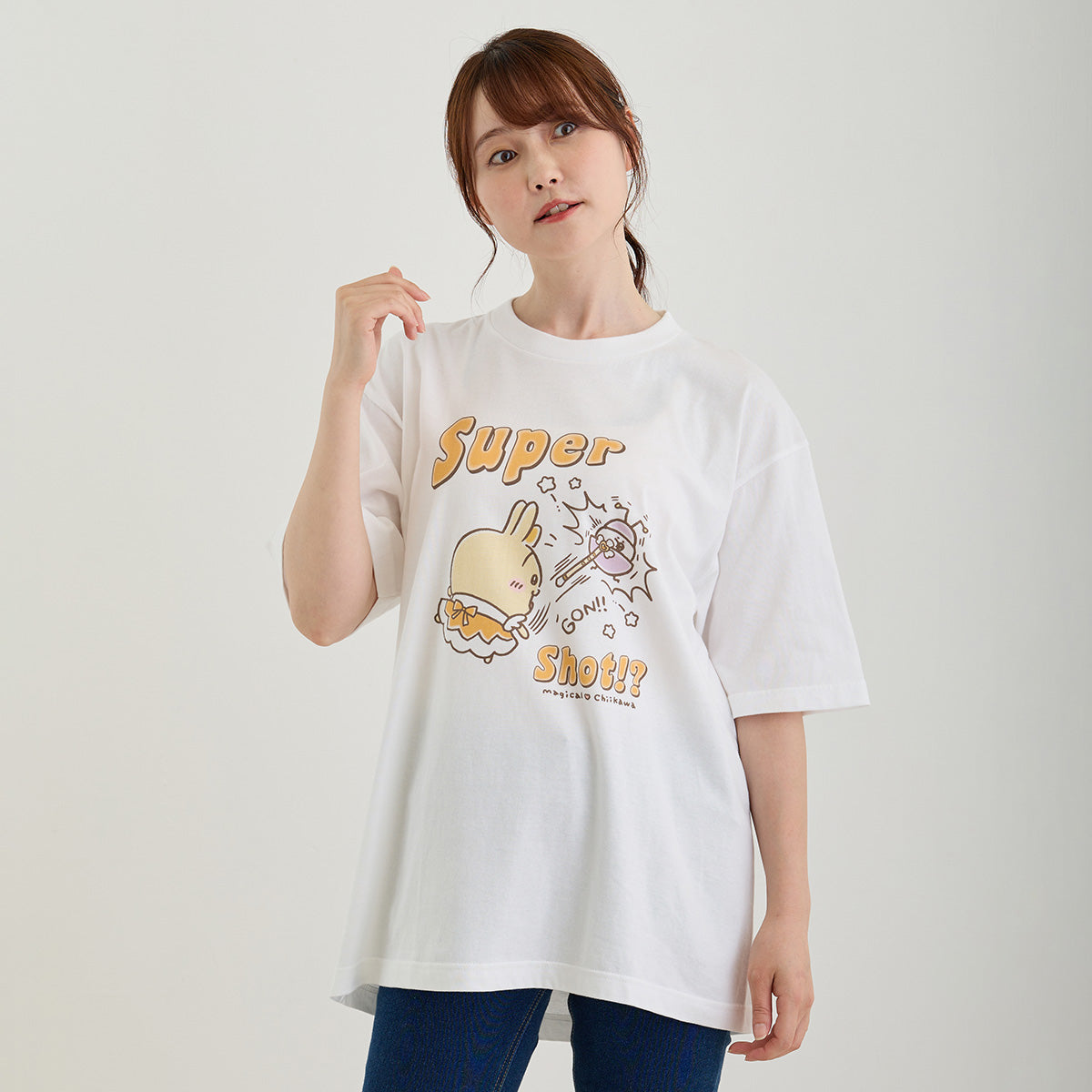 吉伊卡哇 超魔法吉伊卡哇 大T恤 Super Shot！？ 白色