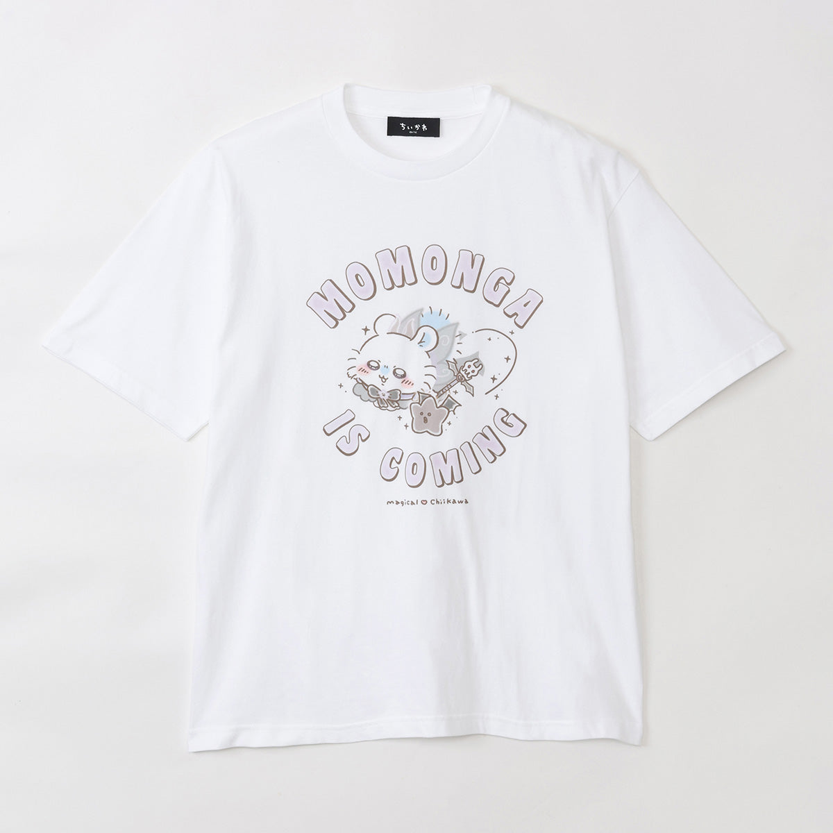 Chiikawa Super Magical Chiikawa Big T-shirt MOMONGA IS COMING White