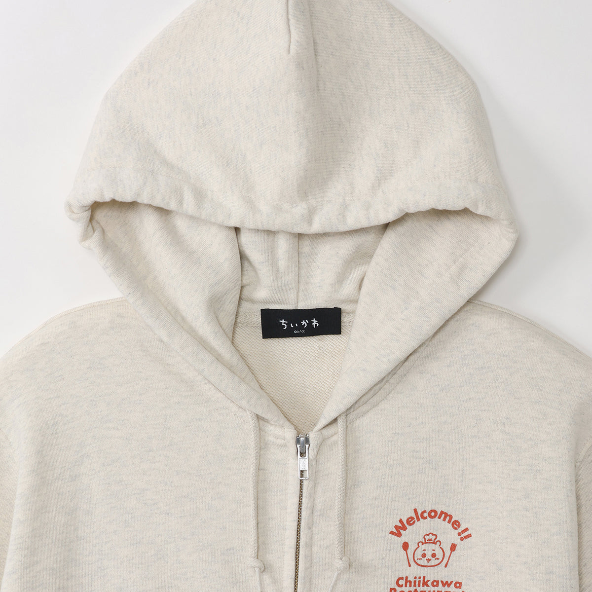 ちいかわ ちいかわレストラン ジップパーカー Welcome オートミール