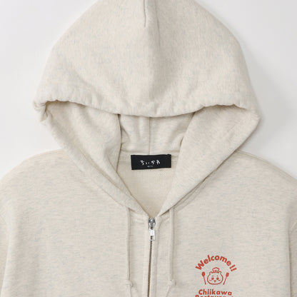 ちいかわ ちいかわレストラン ジップパーカー Welcome オートミール