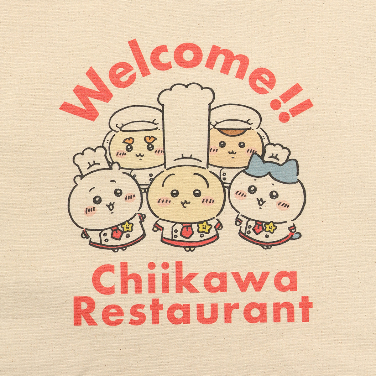 ちいかわ ちいかわレストラン トートバッグ Welcome ナチュラル
