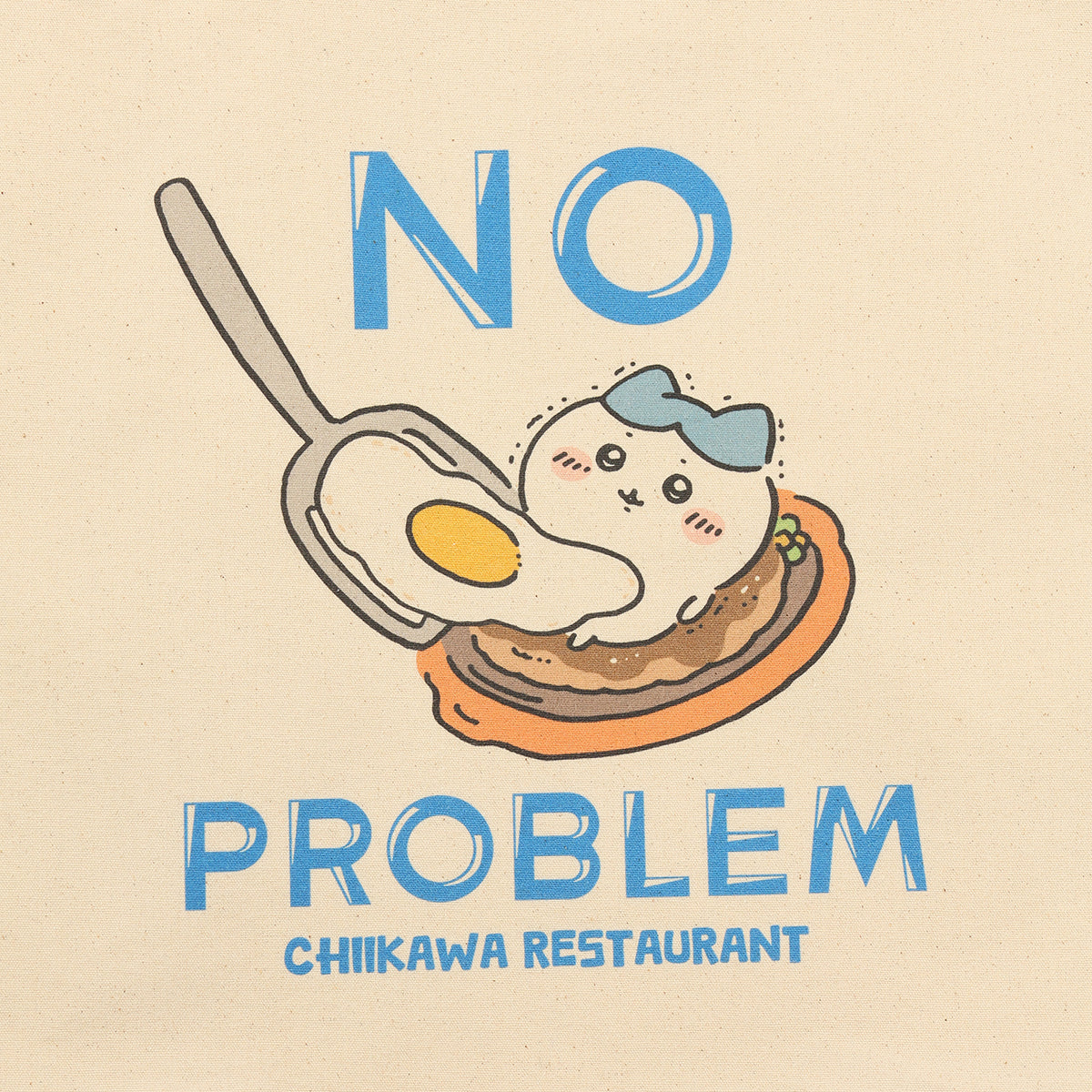 Chiikawa Chiikawa Restaurant Tote Bag NO PROBLEM Natural