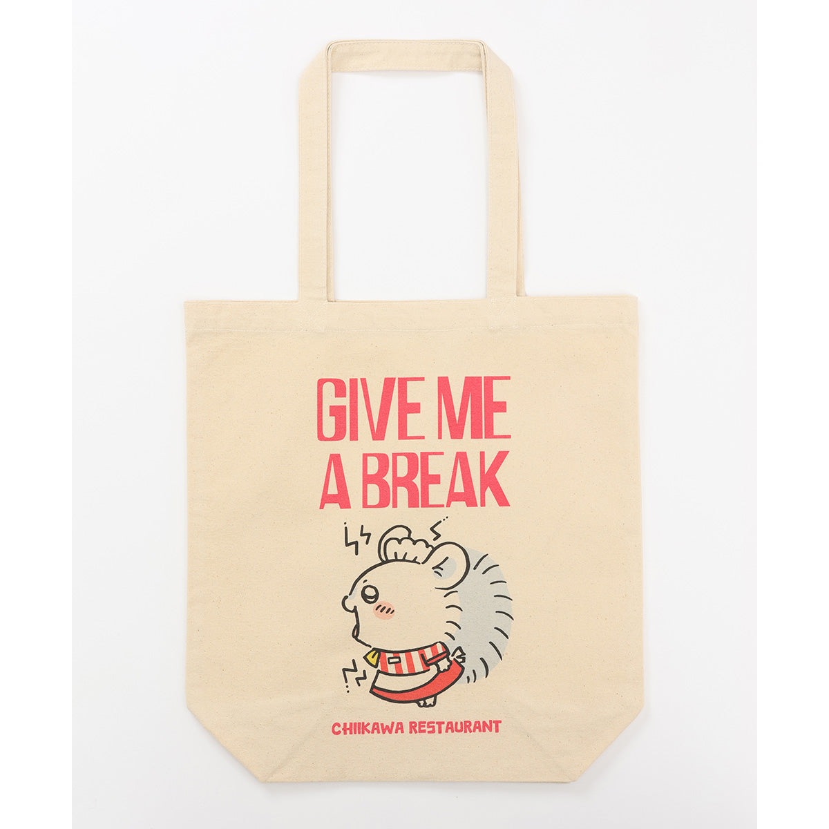 Chiikawa Chiikawa Restaurant Tote Bag GIVE ME A BREAK Natural