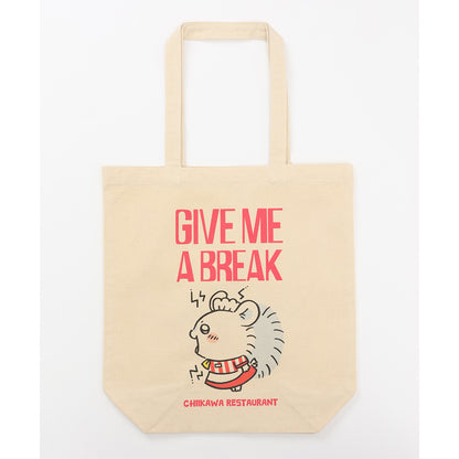 Chiikawa Chiikawa Restaurant Tote Bag GIVE ME A BREAK Natural