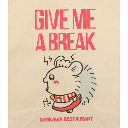 Chiikawa Chiikawa Restaurant Tote Bag GIVE ME A BREAK Natural