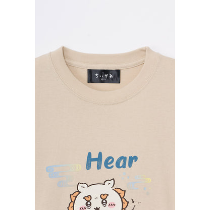 Chiikawa Shisa's Souvenir Shop T-shirt Sanshin Sand Beige
