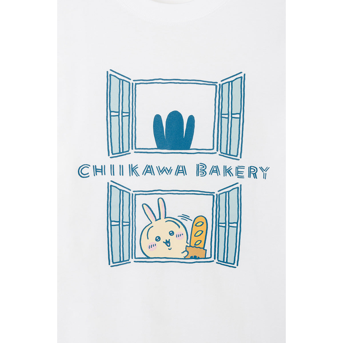 Chiikawa Chiikawa Bakery T-Shirt Peek from the Window White