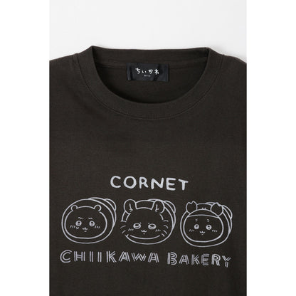 ちいかわ ちいかわベーカリー Tシャツ コロネなトリオ スミ