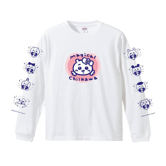 Chiikawa Magical Chiikawa L/S T-Shirt Pre-Transformation White