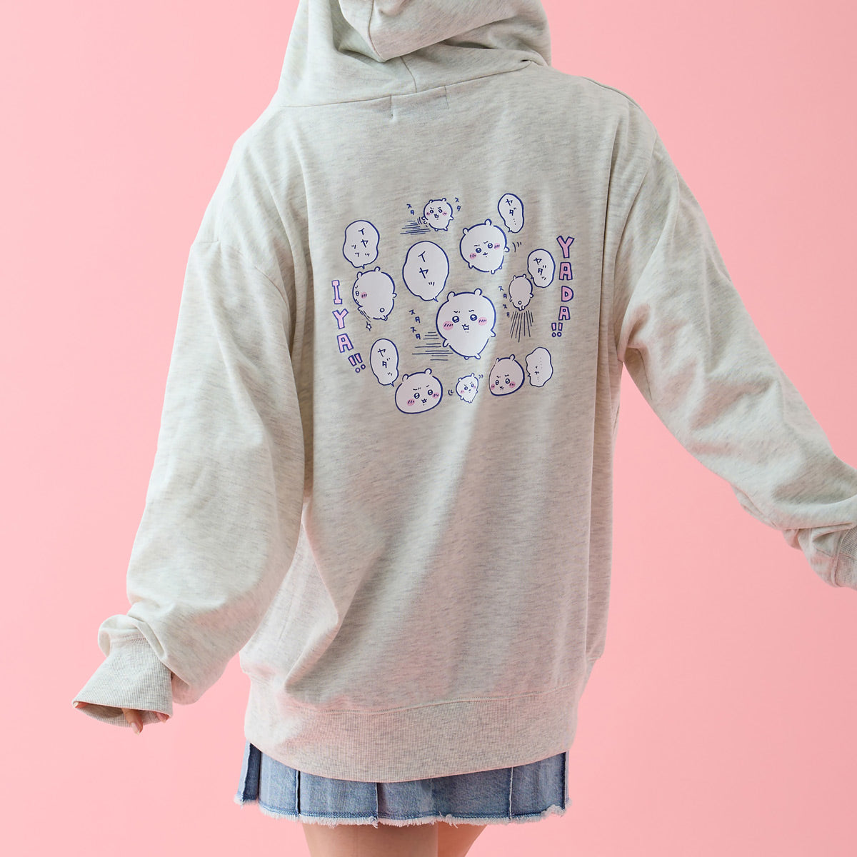 ちいかわ ZIPパーカー YADA！ ミックスグレー