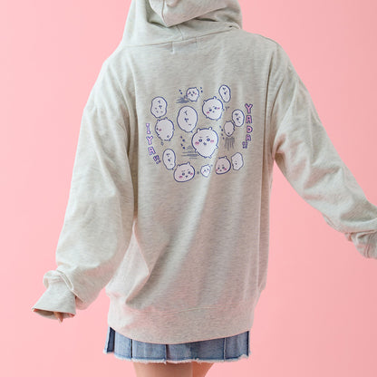 ちいかわ ZIPパーカー YADA！ ミックスグレー