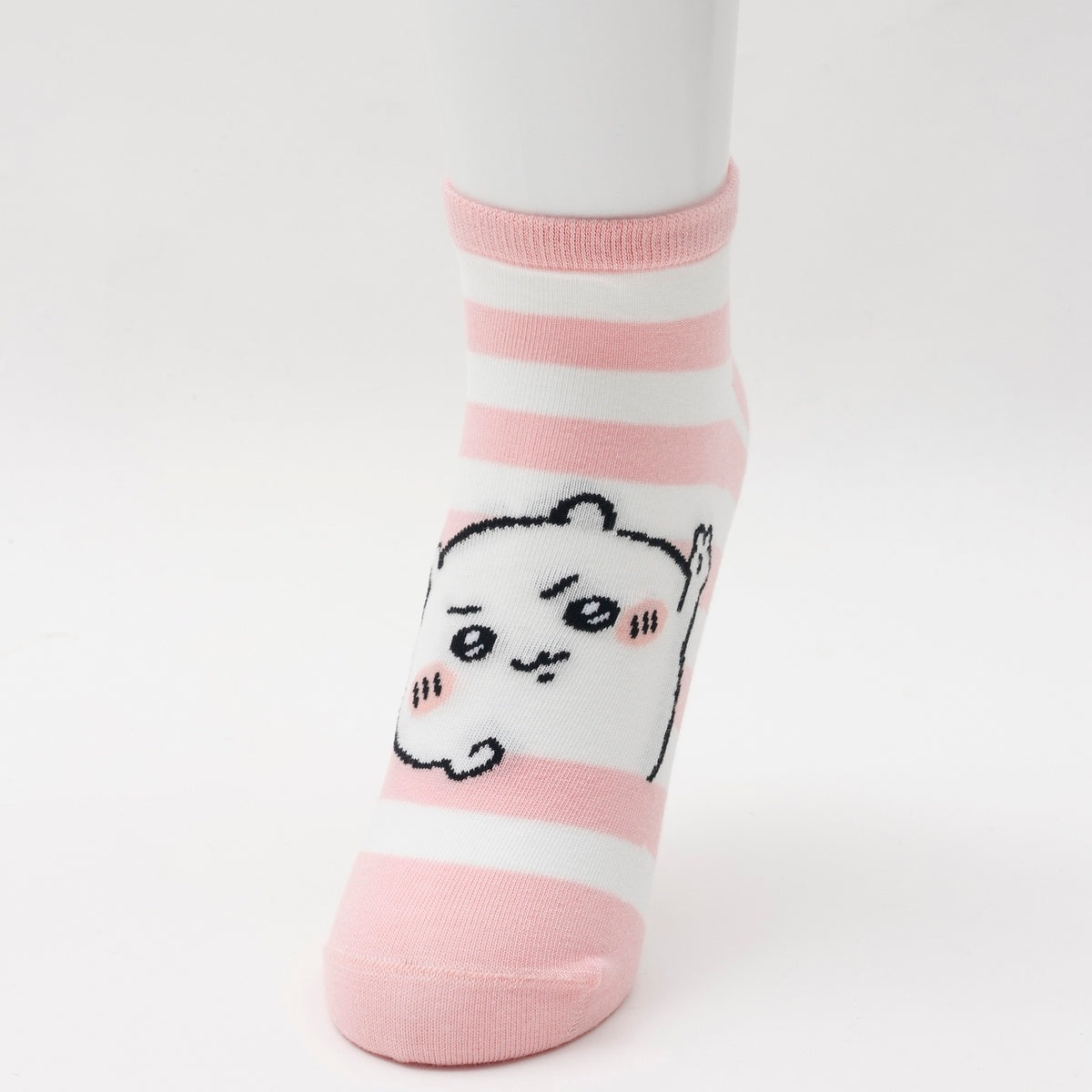 吉伊卡哇 中筒袜 吉伊卡哇Peace 粉色条纹