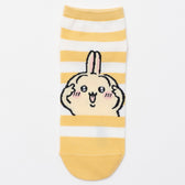 吉伊卡哇 中筒襪 兔兔Peace 黃色條紋