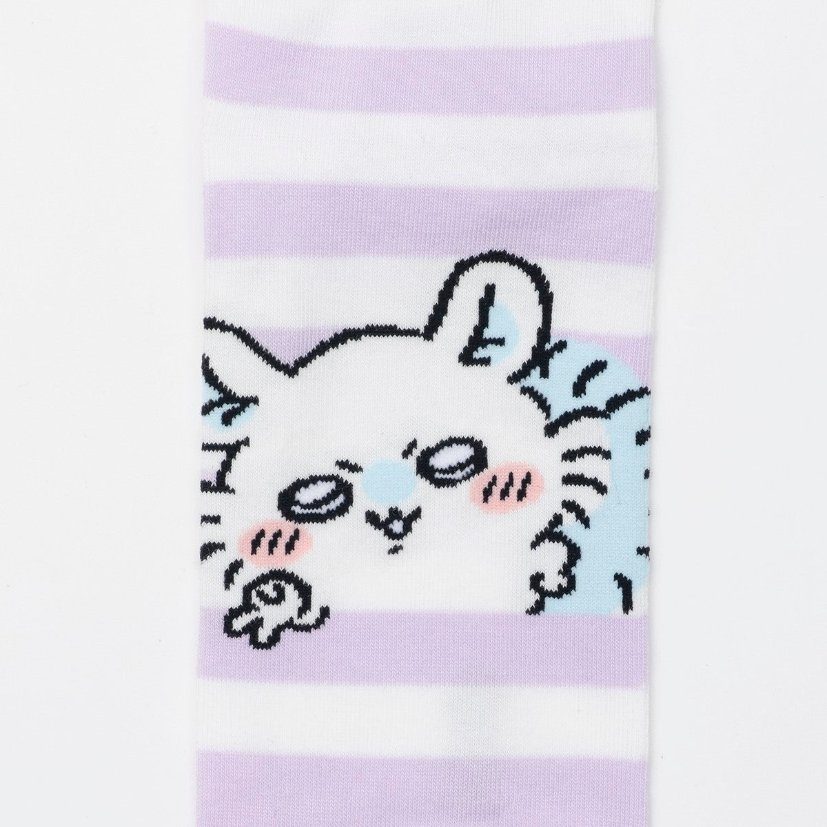 吉伊卡哇 中筒襪 小桃鼠Peace 紫色條紋