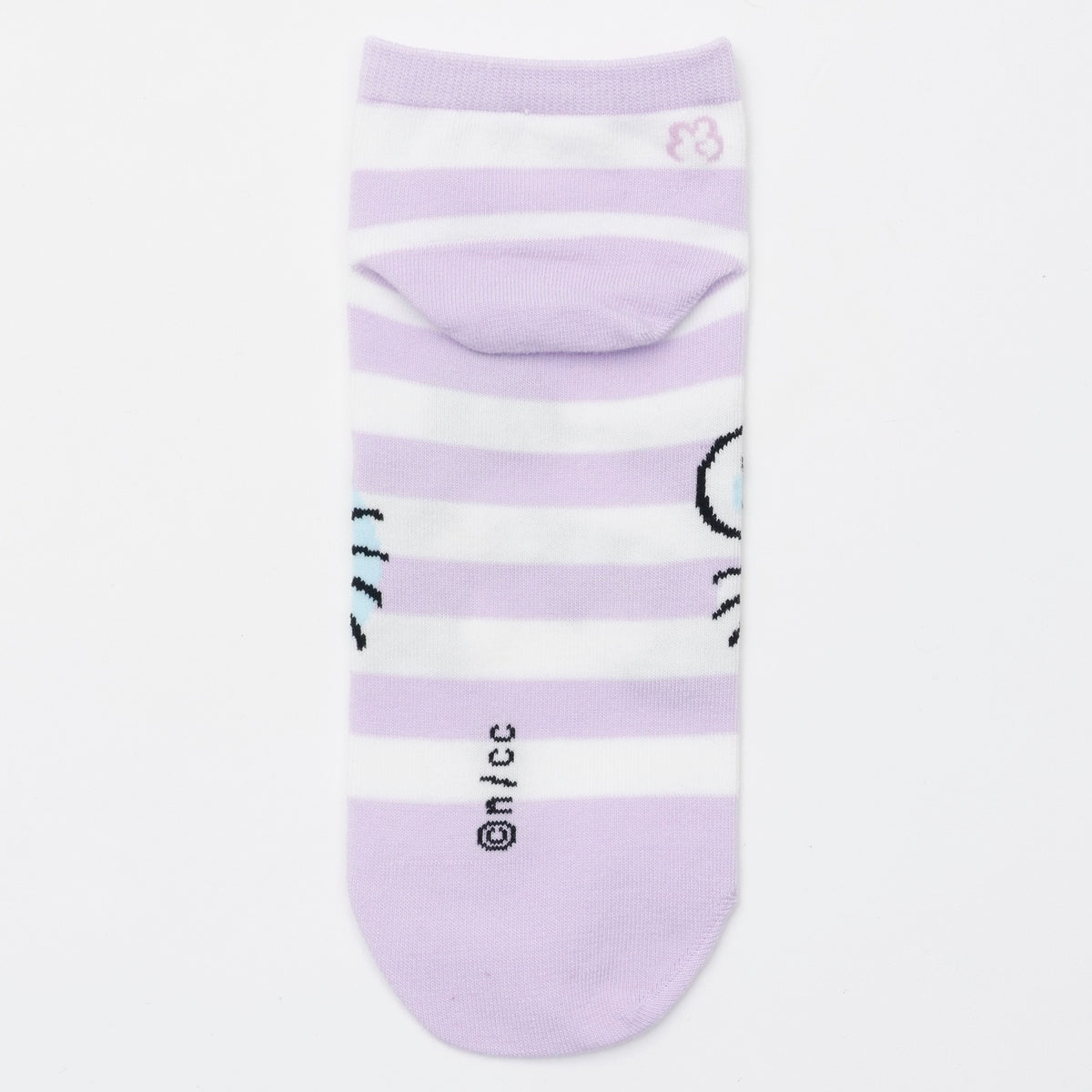 吉伊卡哇 中筒襪 小桃鼠Peace 紫色條紋