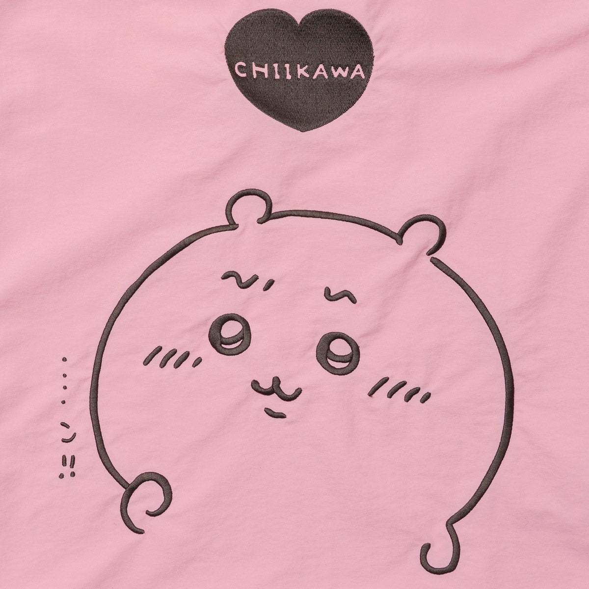 ちいかわ 刺繍トートバッグ ちいかわハート ピンク  (刺繍キーホルダー付)