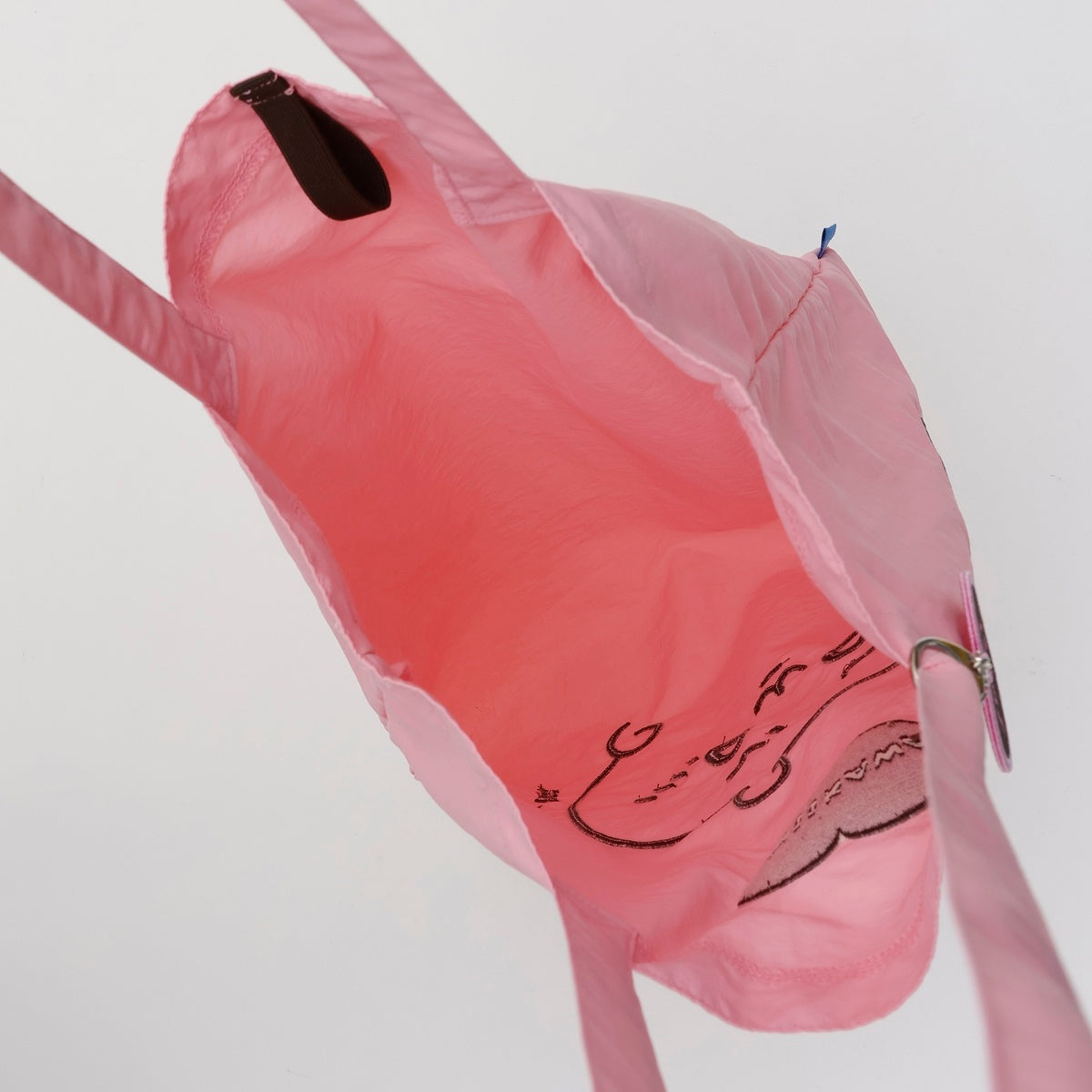 ちいかわ 刺繍トートバッグ ちいかわハート ピンク  (刺繍キーホルダー付)