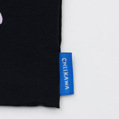 ちいかわ 刺繍トートバッグ モモンガハート ブラック  (刺繍キーホルダー付)