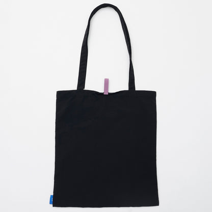 ちいかわ 刺繍トートバッグ モモンガハート ブラック  (刺繍キーホルダー付)