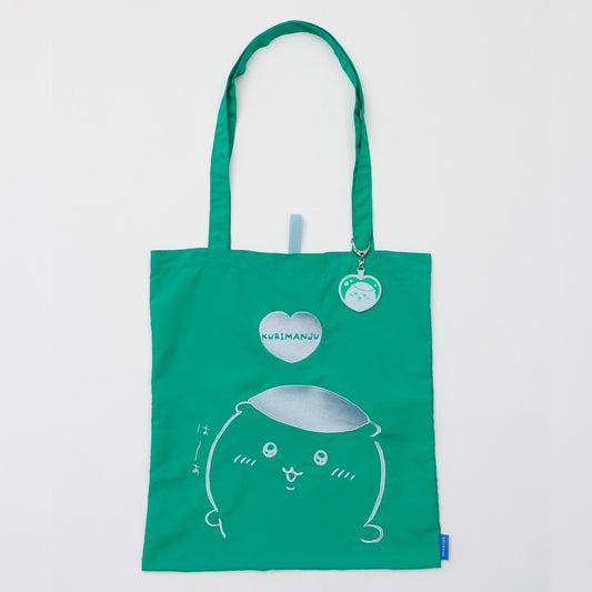 치이카와 자수 토트백 쿠리만쥬 하트 그린 (자수 키홀더 포함)
