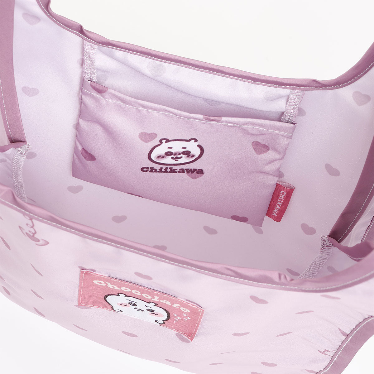 ちいかわ エコバッグ ハートチョコレート ちいかわ ピンク