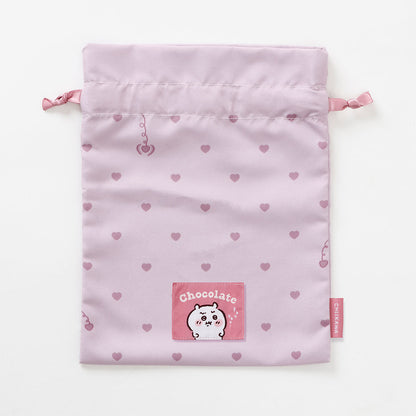ちいかわ 巾着 ハートチョコレート ちいかわ ピンク