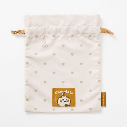 吉伊卡哇 束口袋 爱心巧克力 乌萨奇 黄色