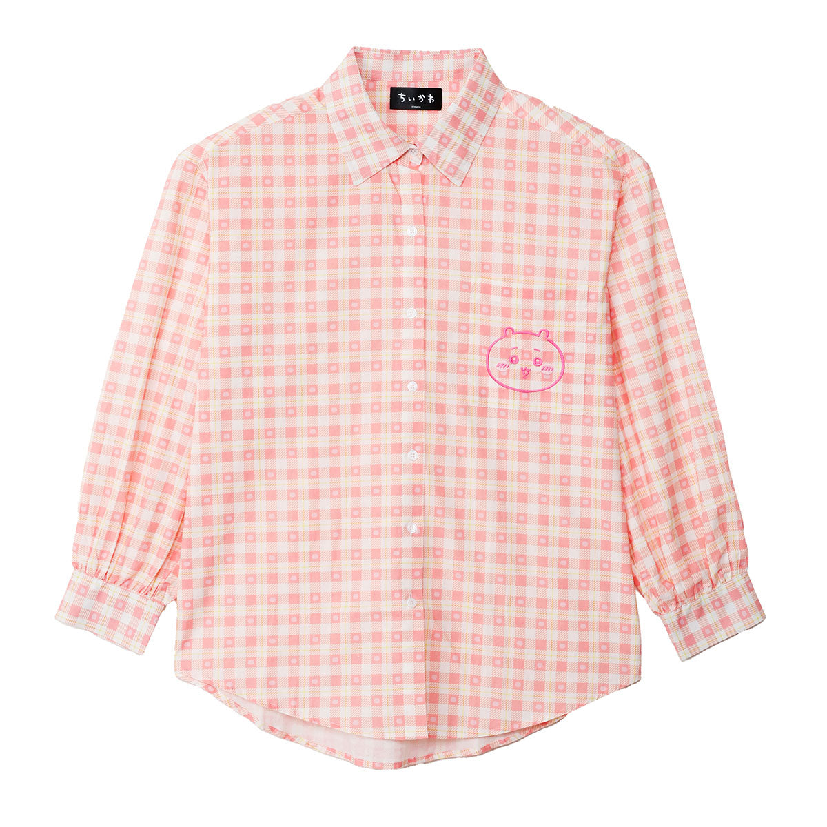 ちいかわ チェックシリーズ シャツ ちいかわ ピンク