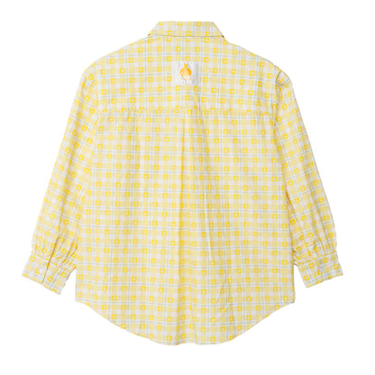 ちいかわ チェックシリーズ シャツ うさぎ イエロー