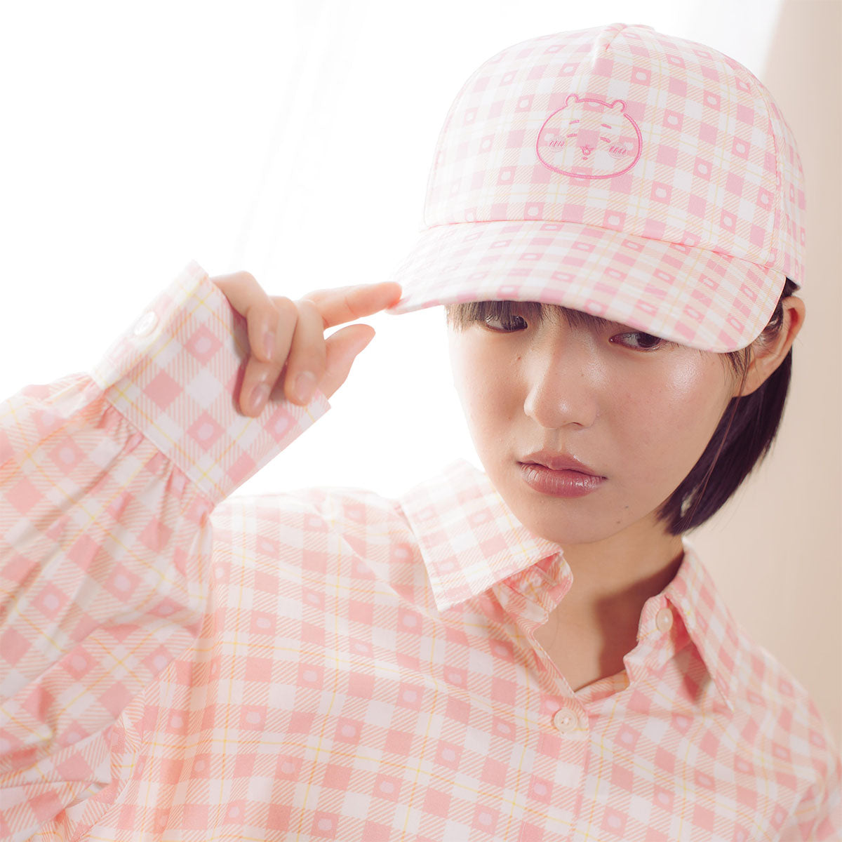 ちいかわ チェックシリーズ CAP ちいかわ ピンク