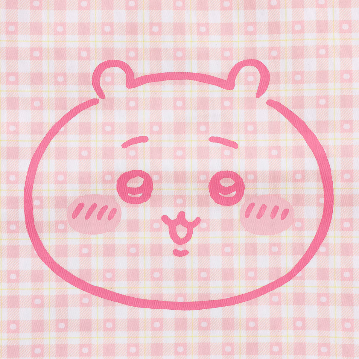 ちいかわ チェックシリーズ トートバッグ（チャーム付き）ちいかわ ピンク