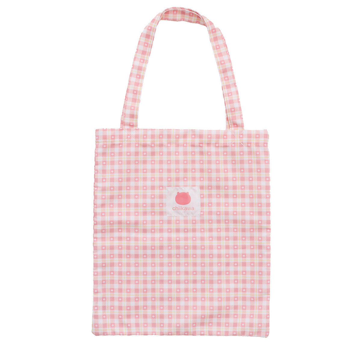 ちいかわ チェックシリーズ トートバッグ（チャーム付き）ちいかわ ピンク