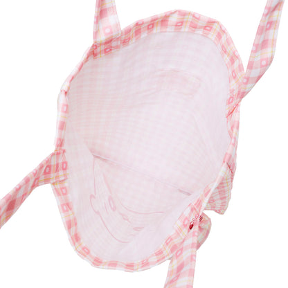 ちいかわ チェックシリーズ トートバッグ（チャーム付き）ちいかわ ピンク