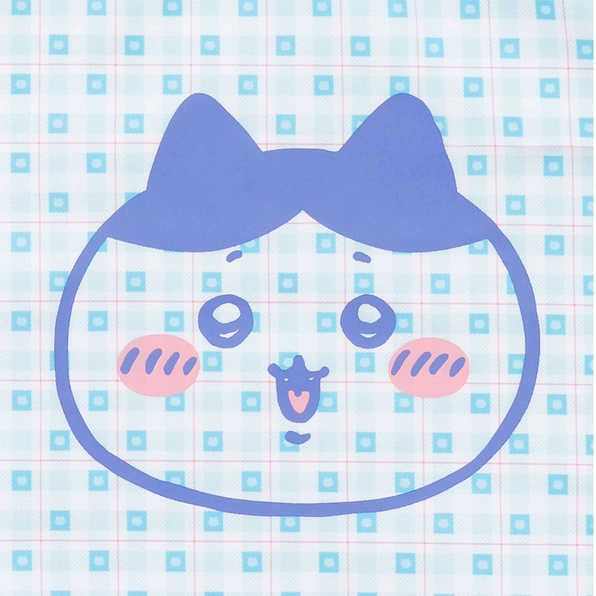 Chiikawa Check Series Tote Bag (with Charm) Hachiware Blue