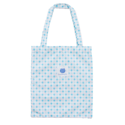 Chiikawa Check Series Tote Bag (with Charm) Hachiware Blue